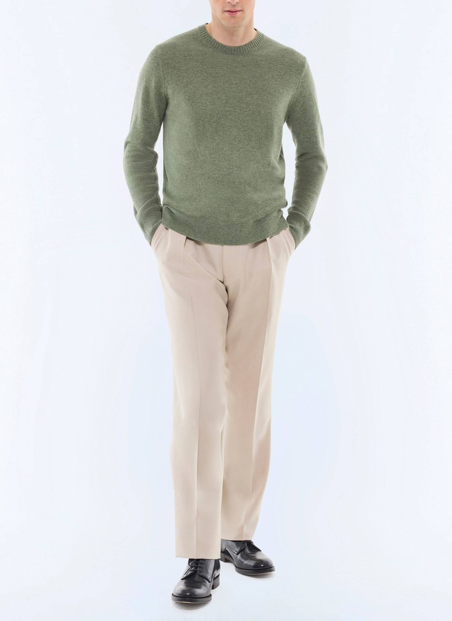 Pull vert sauge homme Fursac - A2GOUR-CA27-H013