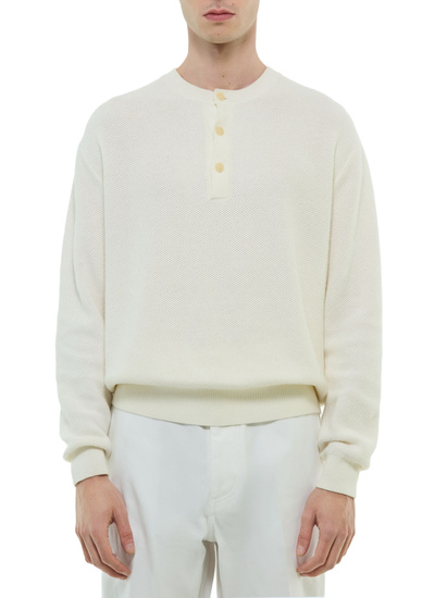Pull homme ecru coton et cachemire Fursac - A2FLEY-FA05-A002