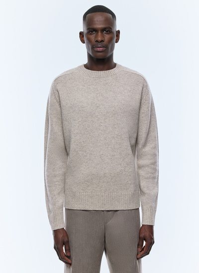 Pull homme beige laine certifiée Fursac - A2ETLA-EA15-A006