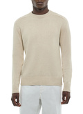 Pull à col rond en laine et coton - A2ETLA-FA08-A006