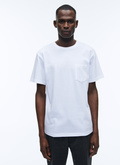 T-shirt blanc en jersey de coton - 22EJ2VETI-VJ01/01