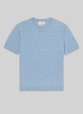 T-shirt bleu ciel en coton - 22EA2SATI-SA01/39