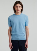 T-shirt bleu ciel en coton - 22EA2SATI-SA01/39