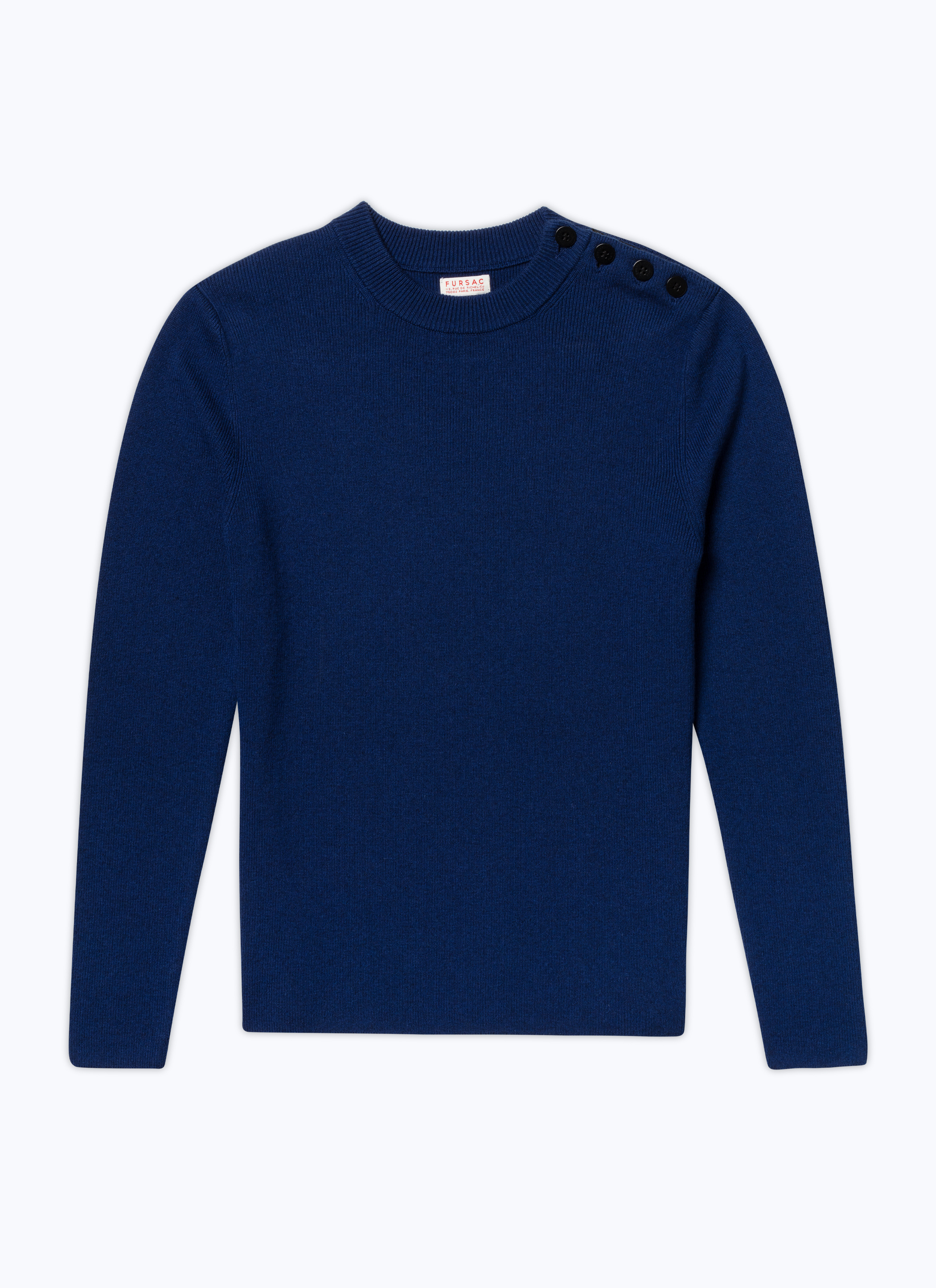 FURSAC - Pull en coton et laine certifiée - Homme - Taille XL - Bleu