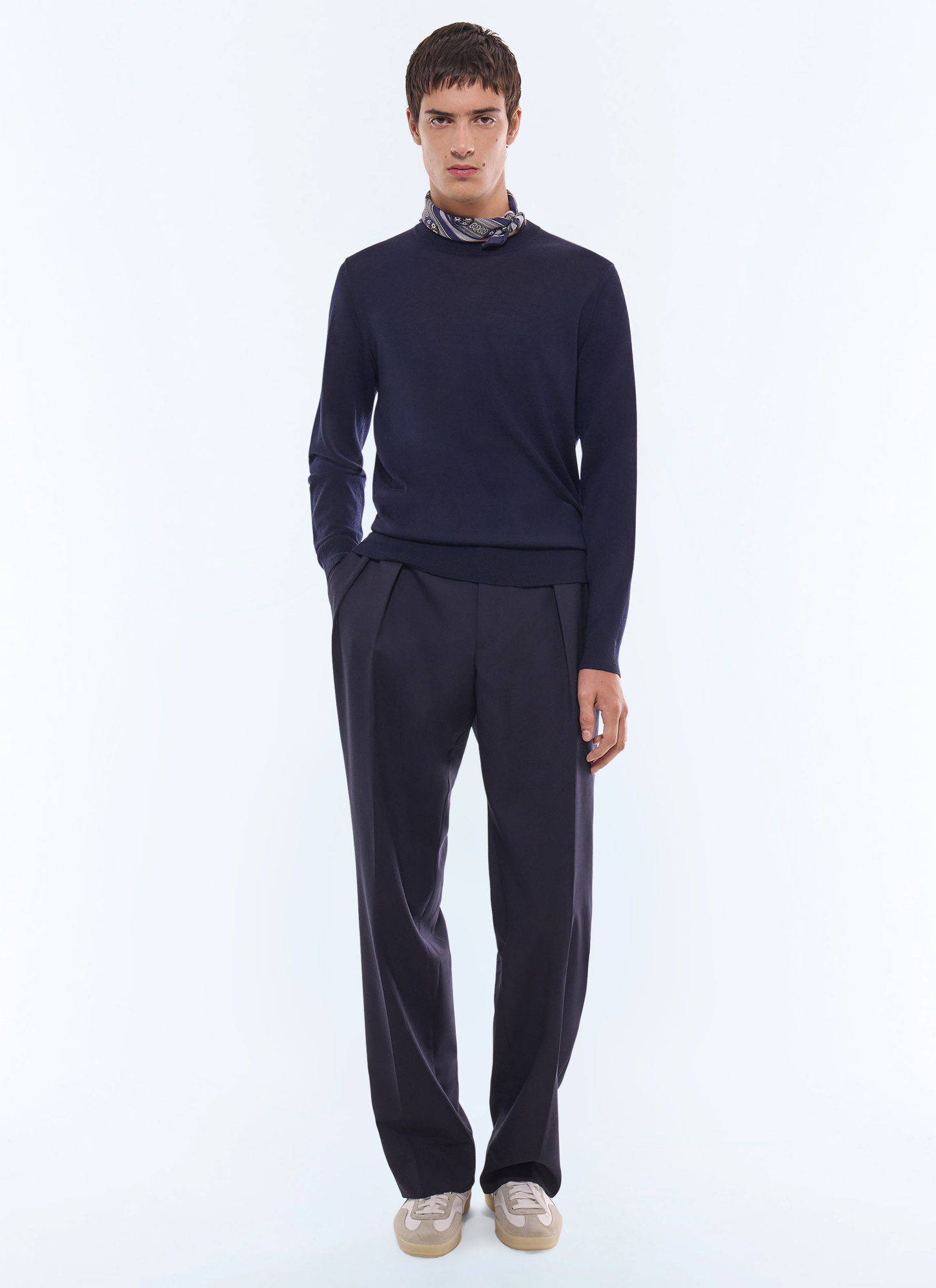 Pull bleu marine homme Fursac - A2ORYS-MA03-30