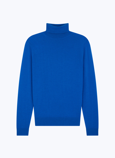 Pull bleu homme laine mérinos Fursac - A2OROL-MA03-D035