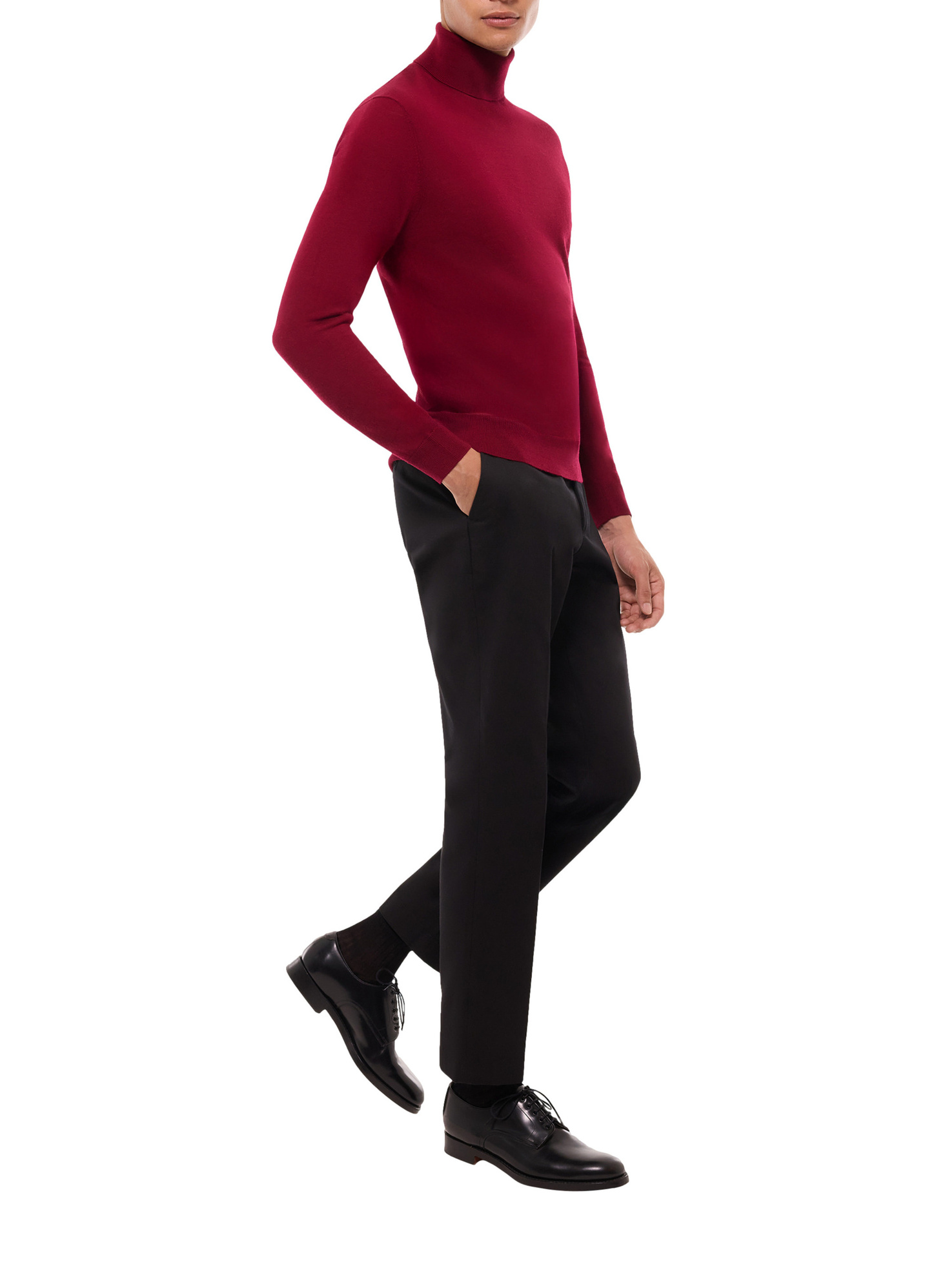 Pull bordeaux homme Fursac - A2OROL-MA03-C014