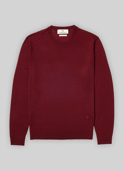 Pull rouge homme laine mérinos Fursac - A2ORYS-MA03-73