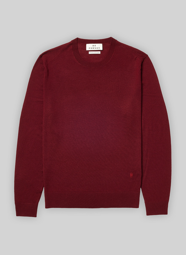 Pull rouge homme laine mérinos Fursac - A2ORYS-MA03-73