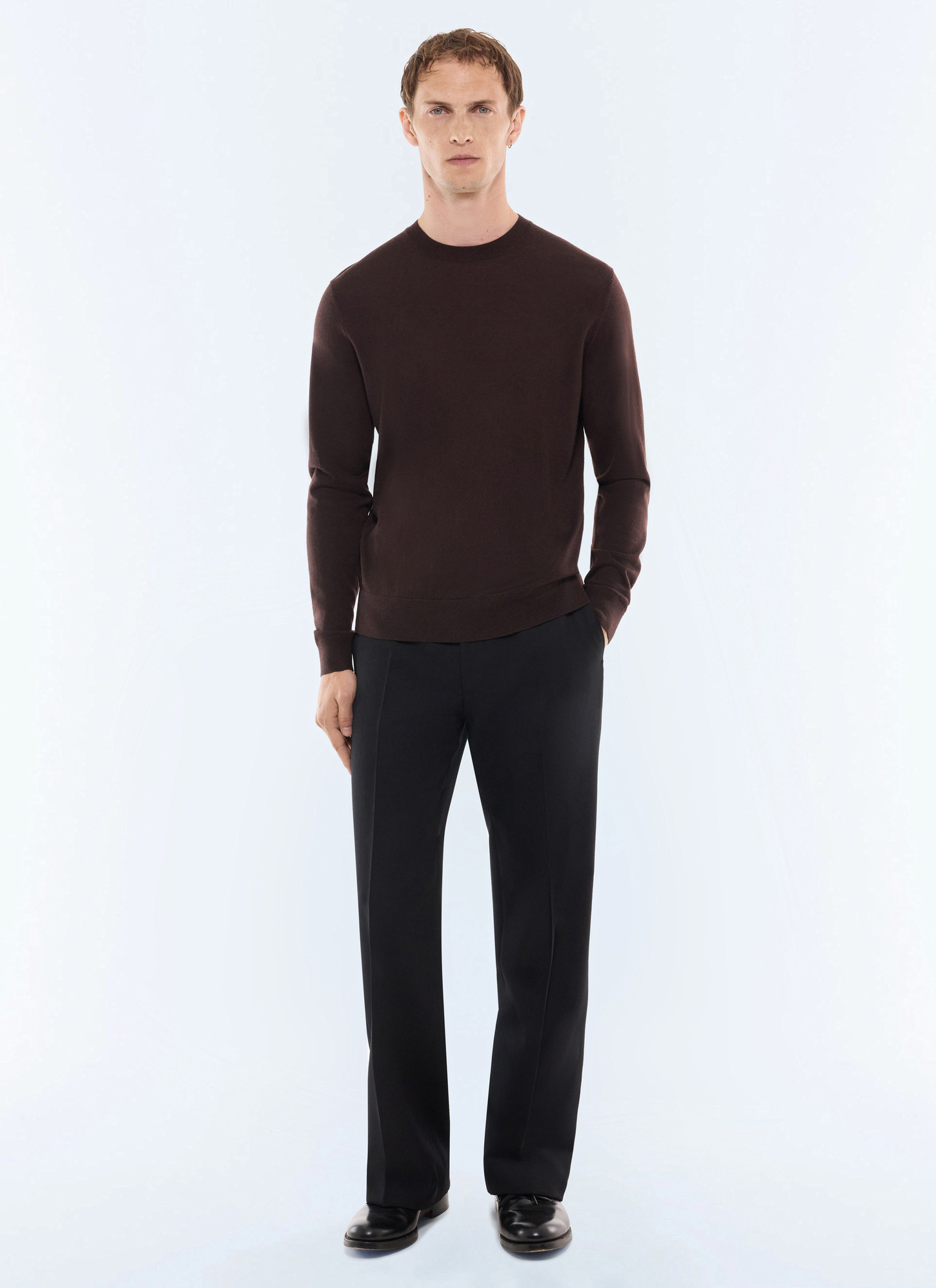 Pull chocolat homme Fursac - A2ORYS-LA01-G019