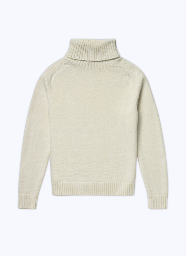 Pull blanc homme laine et nylon Fursac - A2ASAD-AA21-02