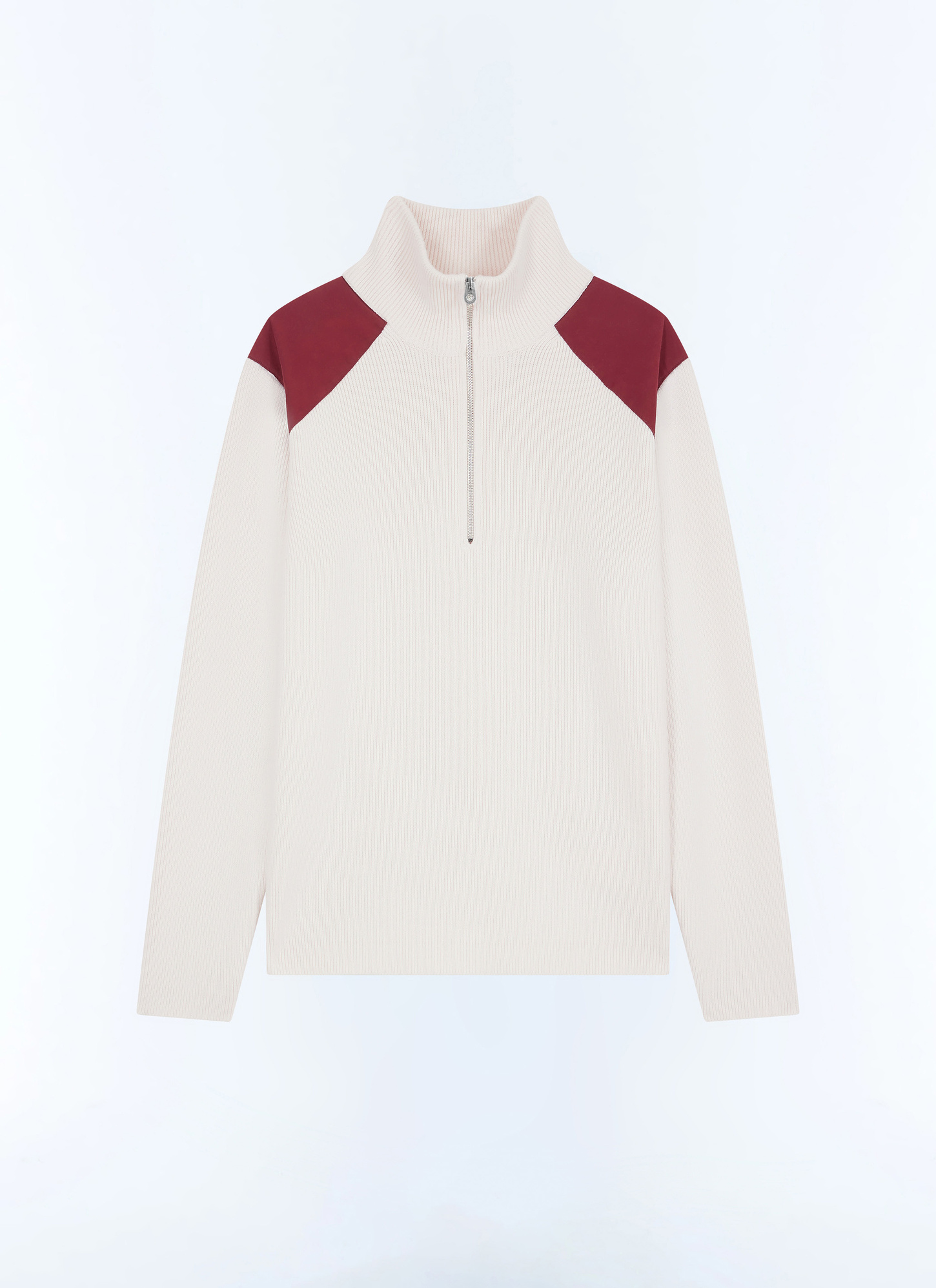 Pull blanc homme laine certifiée et coton Fursac - A2GACH-GA09-A002