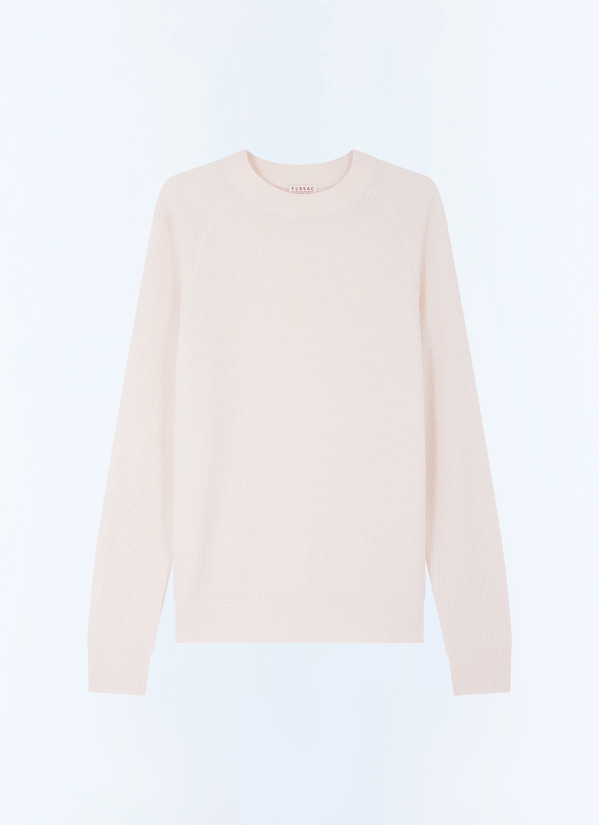 FURSAC - Pull point de riz en laine certifiée - Homme - Taille L - Blanc