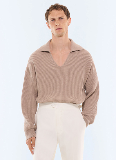 Pull homme ficelle matière principale: 55% laine, 45% cotondoublure: aucune Fursac - A2LMER-LA14-A006