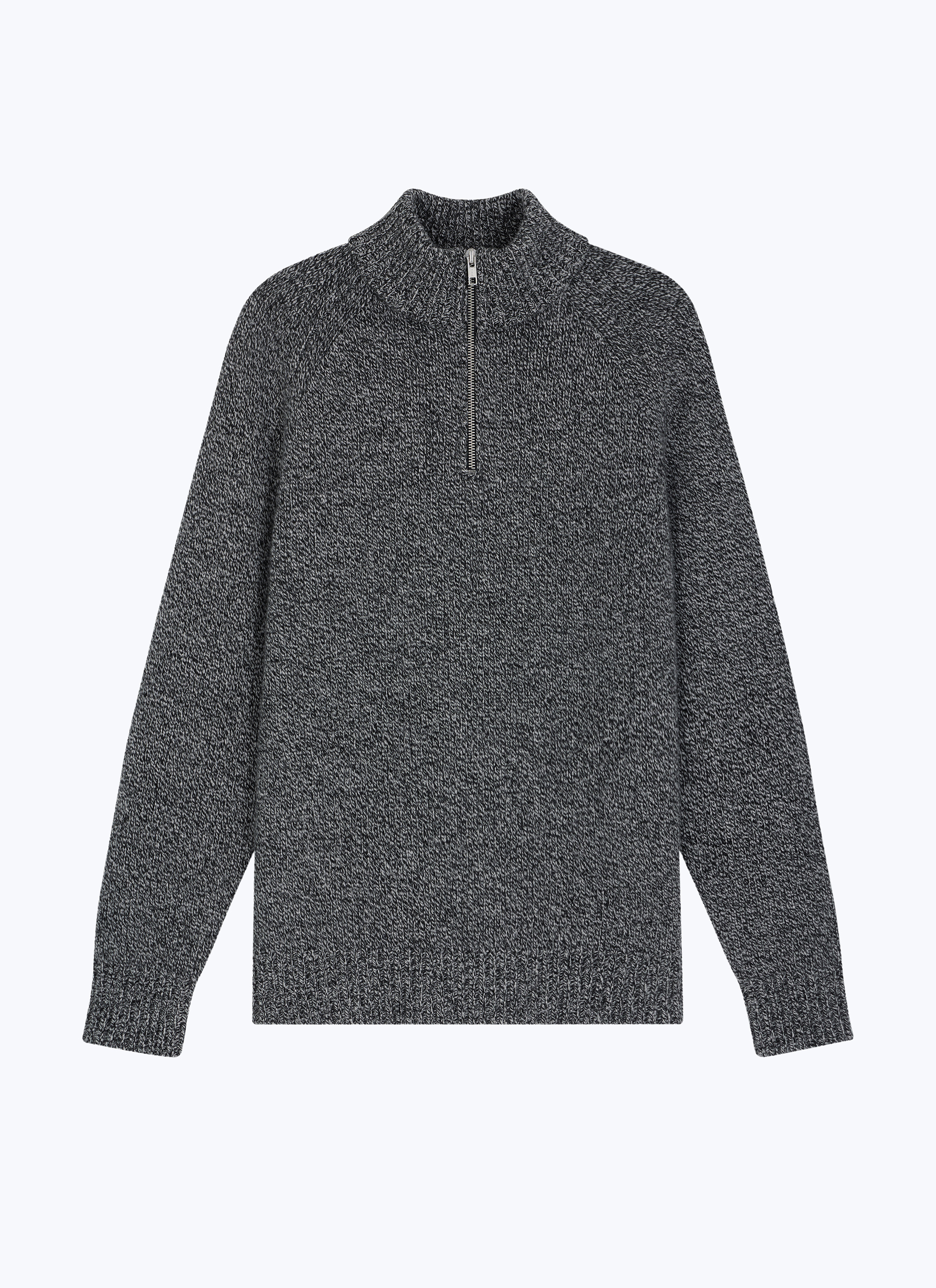 FURSAC - Pull col camionneur en laine certifiée - Homme - Taille M - Gris