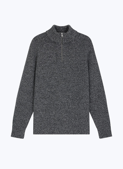 Pull gris homme laine certifiée Fursac - A2ECAM-EA10-B019