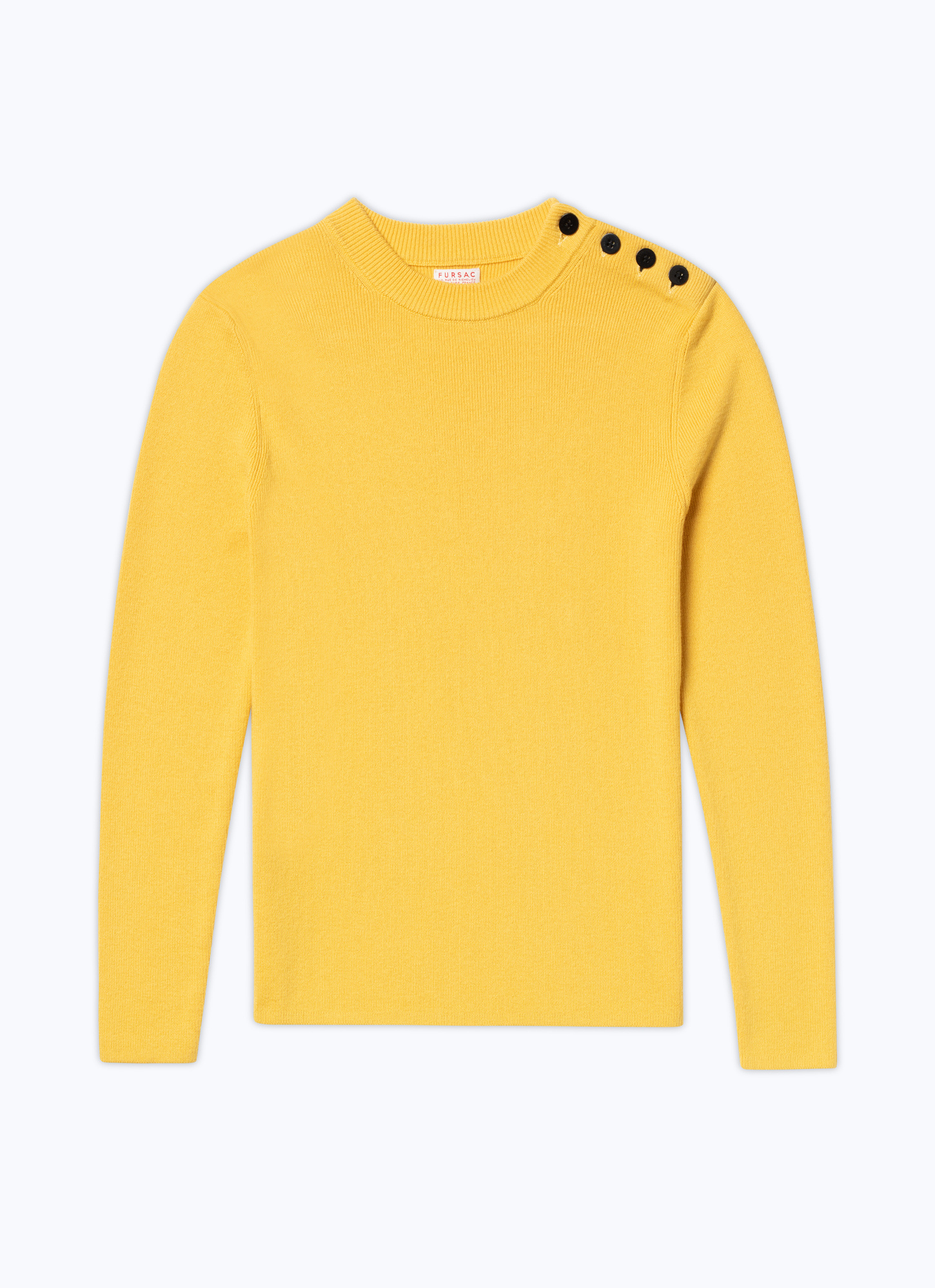 Pull jaune homme laine et coton Fursac - A2DRIN-DA06-E004