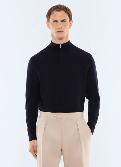 Pull homme marine tissu principal: 100% lainedoublure: aucune Fursac - A2ERYS-LA15-D030