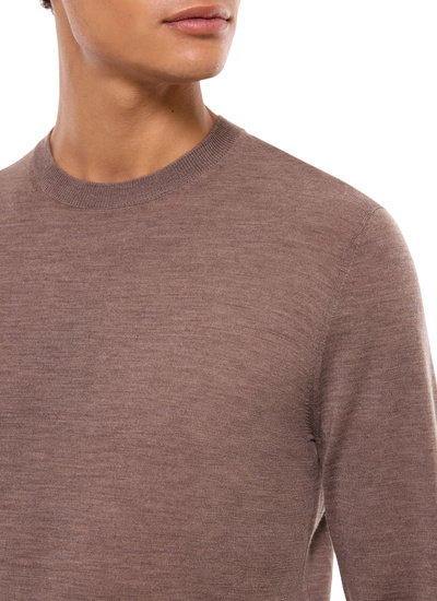 Pull marron taupe homme Fursac - A2ORYS-MA03-G014