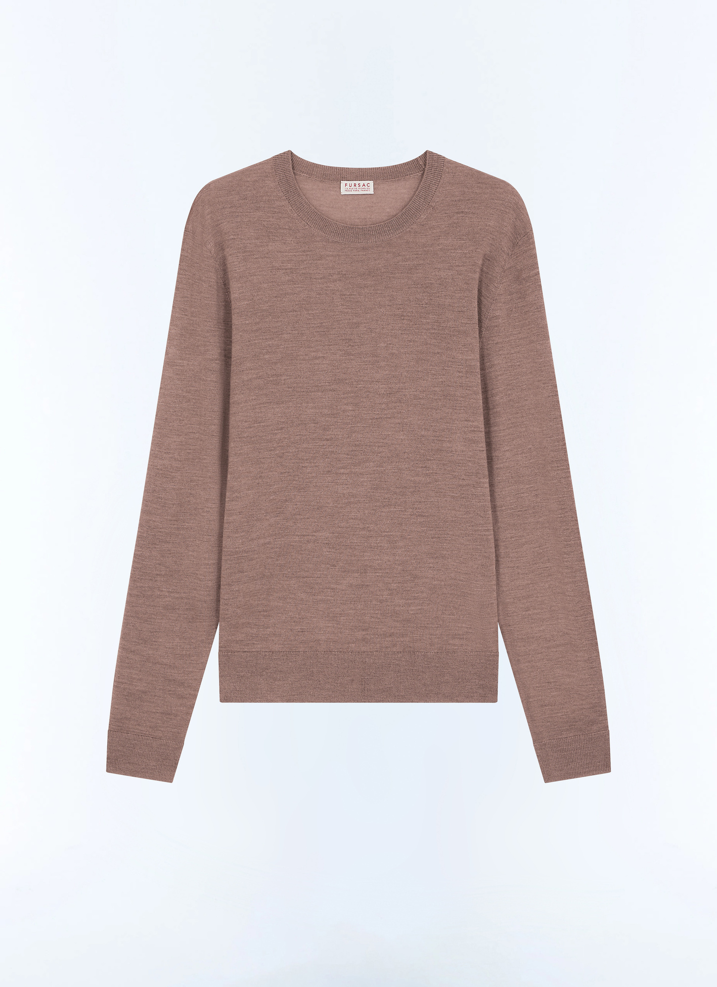 Pull brun homme laine mérinos certifiée Fursac - A2ORYS-MA03-G014