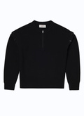 Pull en laine noir à manches amovibles - 22HA2ADER-AA26/20