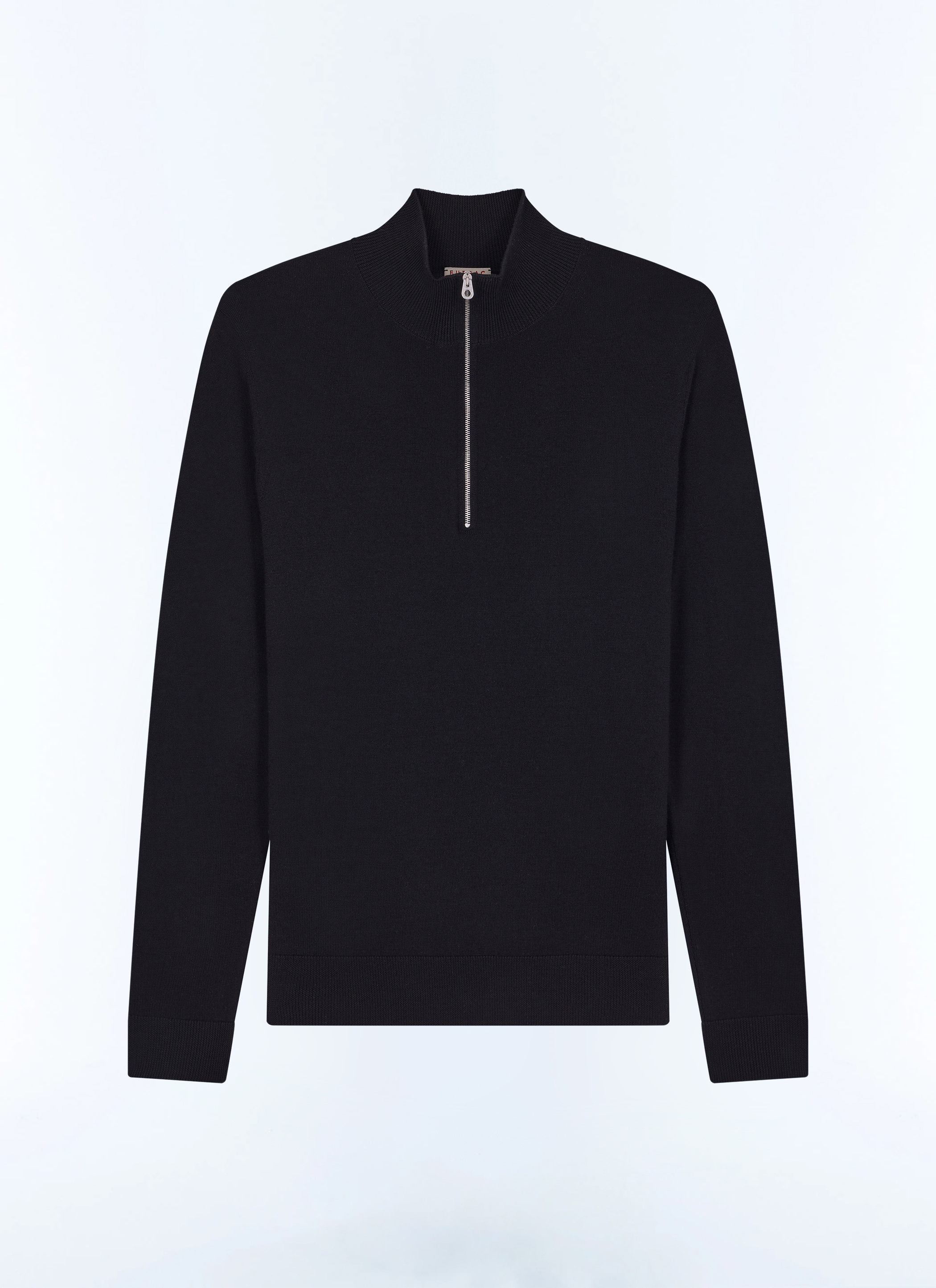 FURSAC - Pull fin en laine certifiée - Homme - Taille M - Noir - Coupe Classique