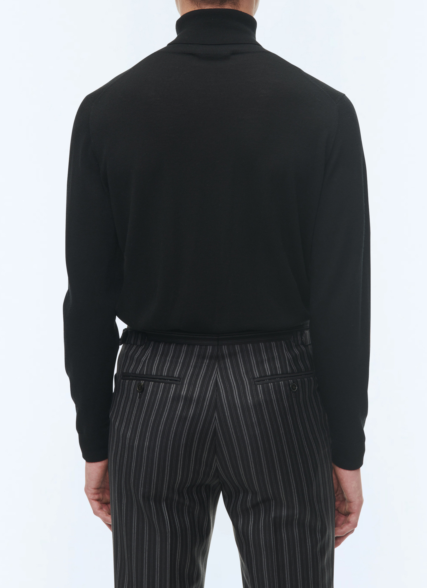 Pull noir homme laine mérinos Fursac - A2OROL-MA03-20