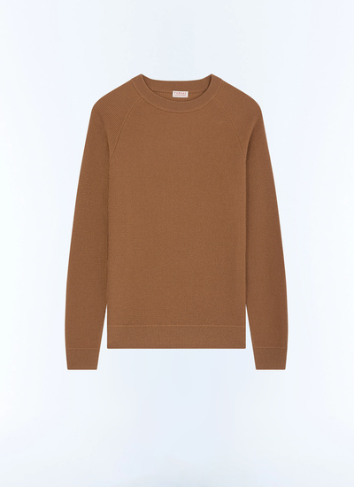 Pull brun homme laine certifiée Fursac - A2EIRO-AA19-G006
