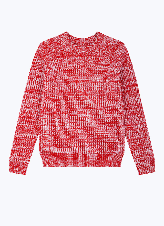 Pull rouge homme laine certifiée Fursac - A2EMOI-EA14-C012