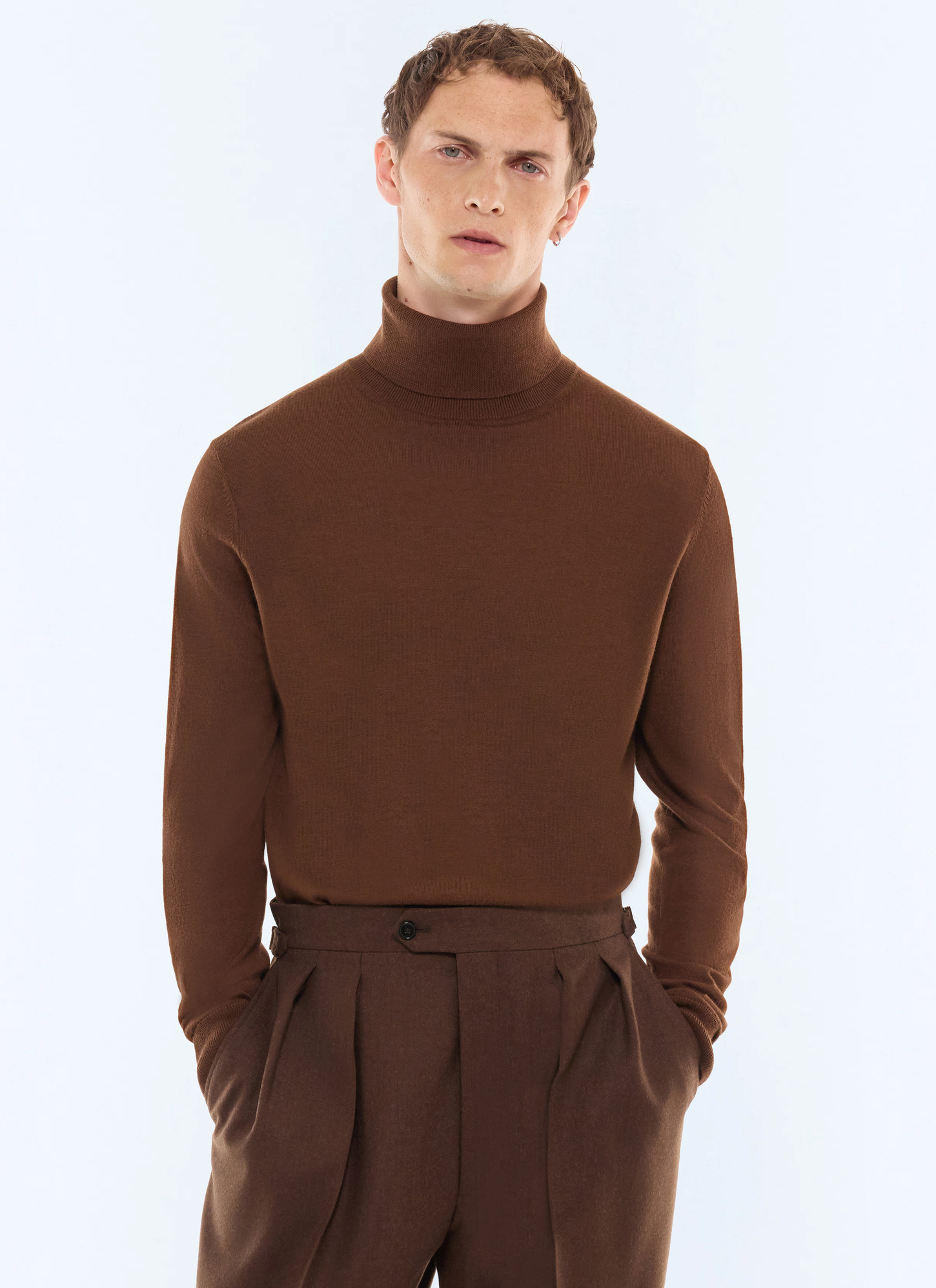 Pull homme tabac matière principale: 100% lainedoublure: aucune Fursac - A2LUGE-LA01-G021