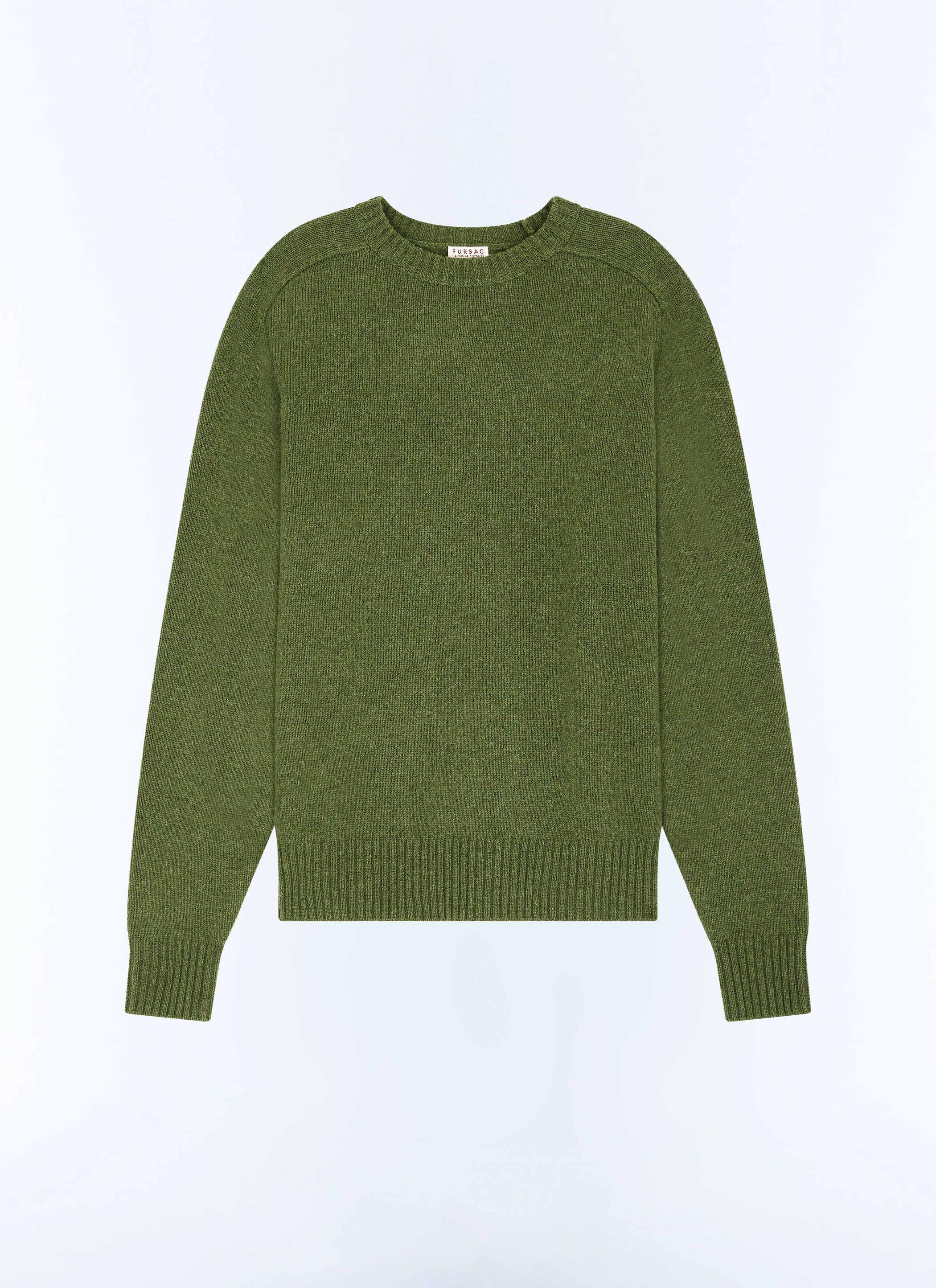 FURSAC - Pull à col rond en laine certifiée - Homme - Taille XXL - Vert