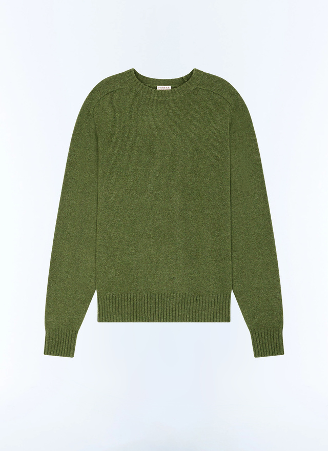 Pull vert homme laine certifiée Fursac - A2ETLA-EA15-H011