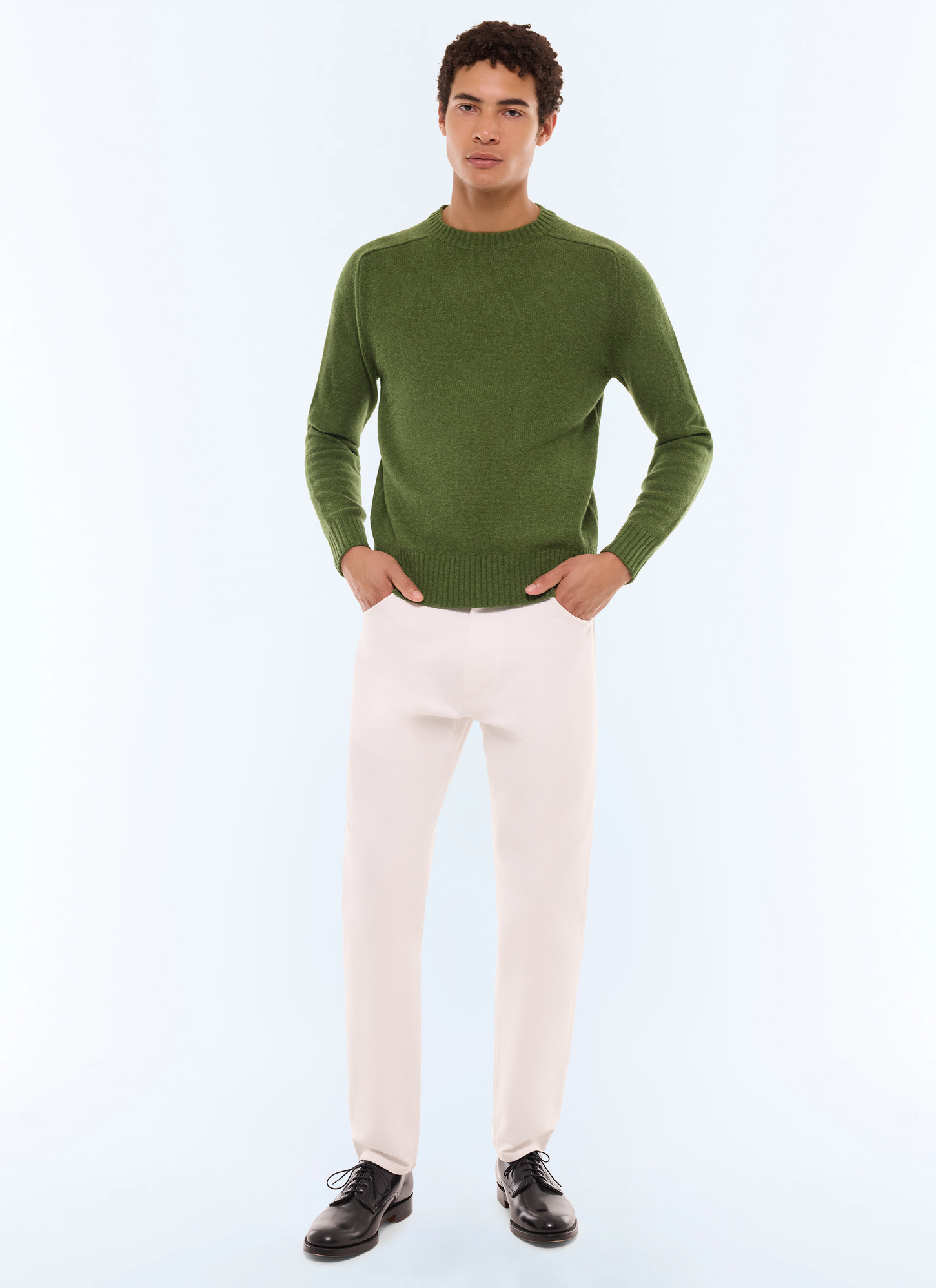 Pull vert anglais homme Fursac - A2ETLA-EA15-H011