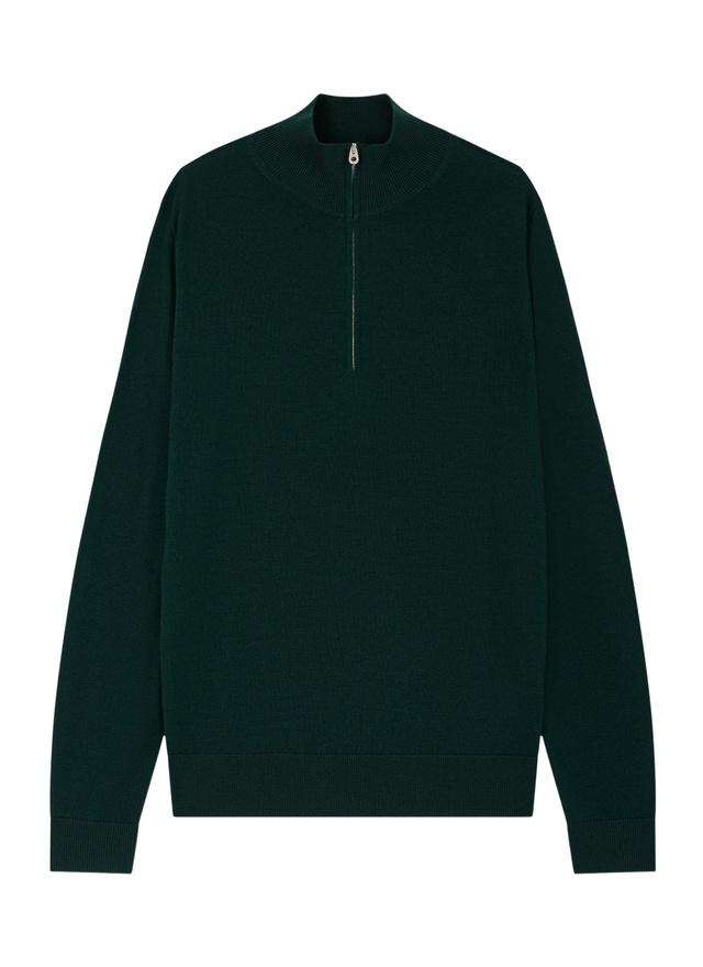 Pull vert homme laine certifiée Fursac - A2ERYS-EA18-H014