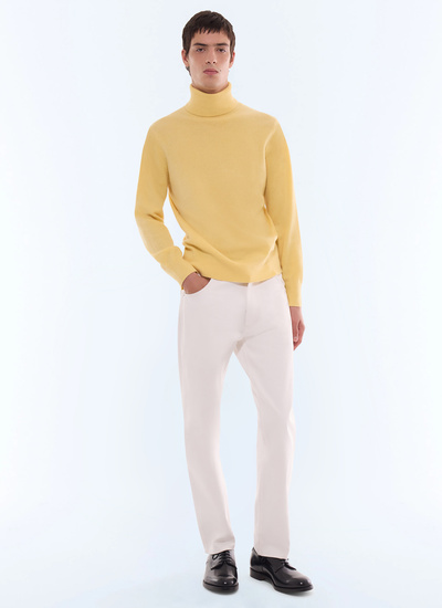 Pull jaune pâle homme Fursac - A2KROU-TA28-E004