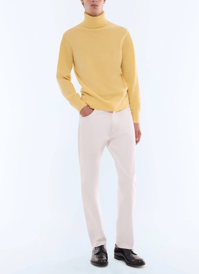 Pull jaune pâle homme Fursac - A2KROU-TA28-E004