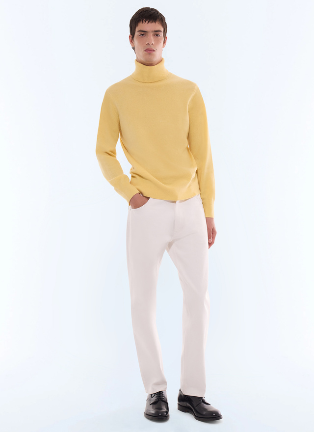 Pull jaune pâle homme Fursac - A2KROU-TA28-E004