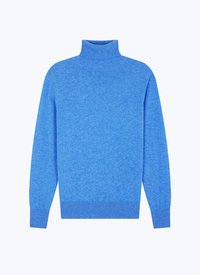 Pull bleu homme laine et cachemire Fursac - A2KROU-TA28-D012