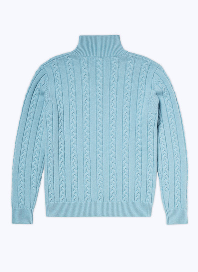 Pull bleu homme laine et cachemire Fursac - A2CADE-CA10-D006