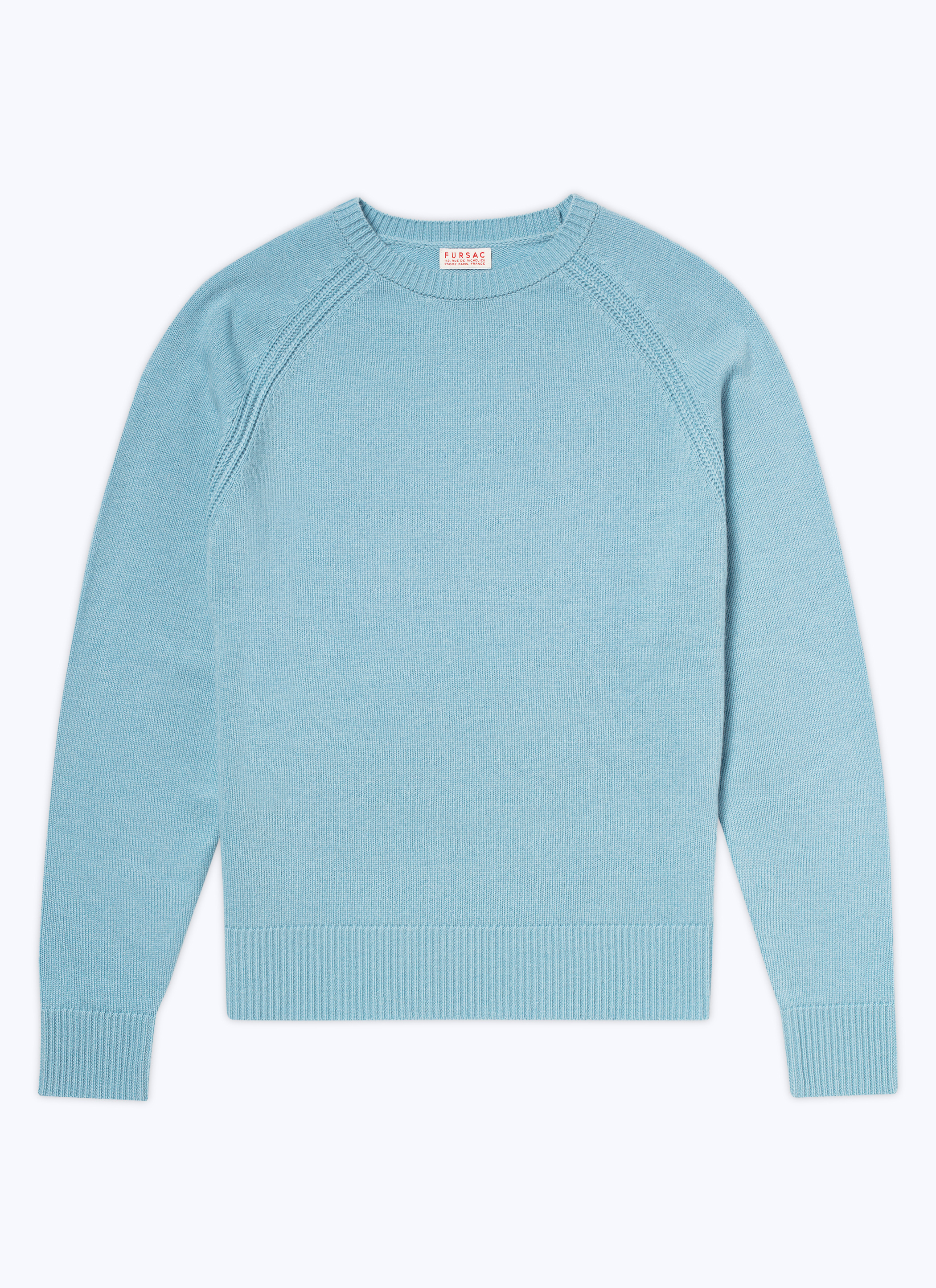 FURSAC - Pull en laine et cachemire - Homme - Taille L - Bleu