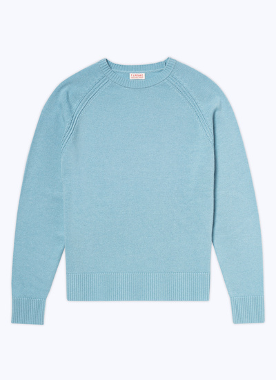 Pull bleu homme laine et cachemire Fursac - A2TSHE-TA35-D006