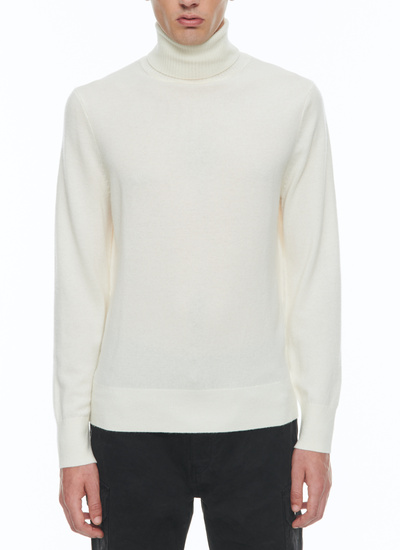 Pull homme ecru laine et cachemire Fursac - A2KROU-TA28-A002