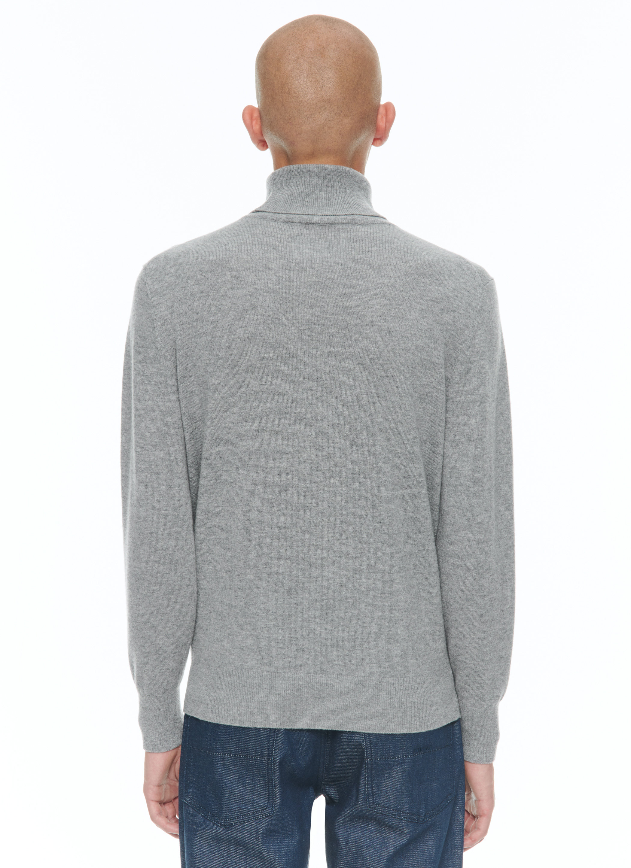 HATHAWAY PLATINUM Homme Gris à Carreaux 100% Cachemire Ras Du Cou Pull
