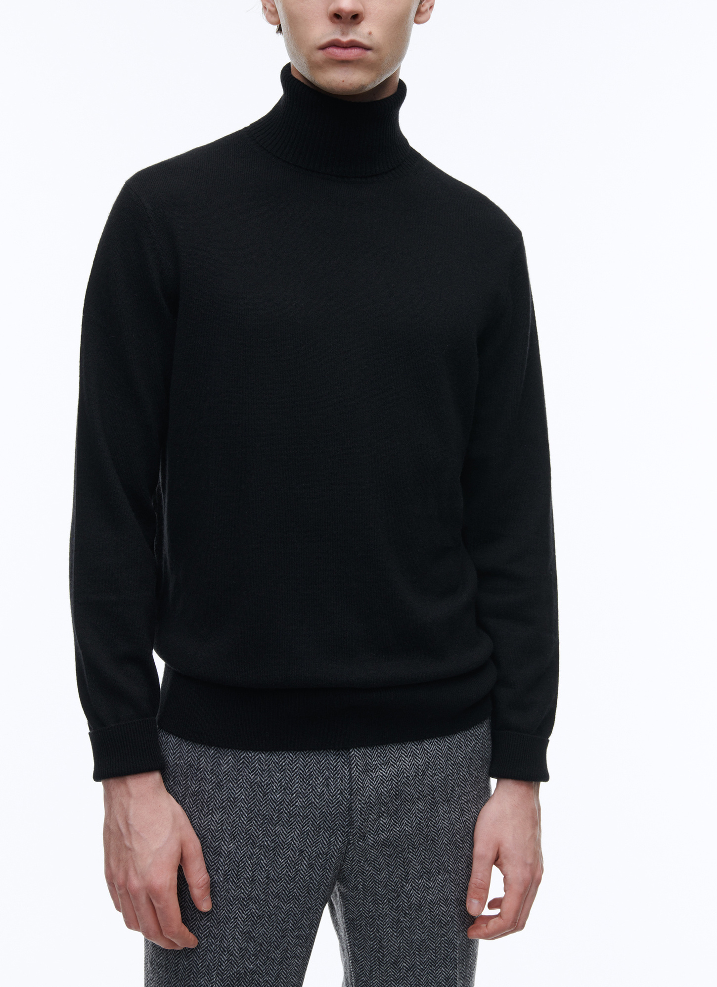 Pull homme noir laine et cachemire Fursac - A2KROU-TA28-20