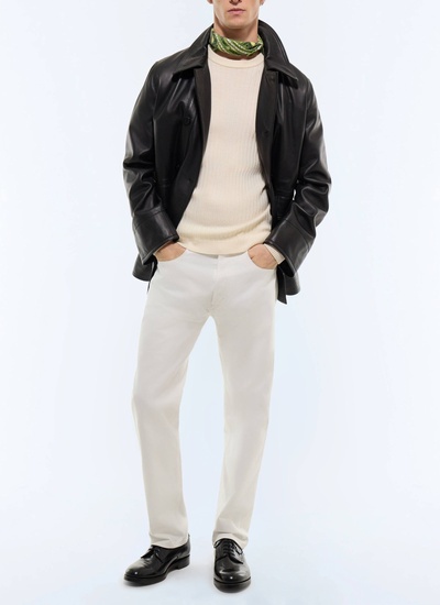 Pull marinière ecru homme Fursac - A2GCOT-GA11-A002