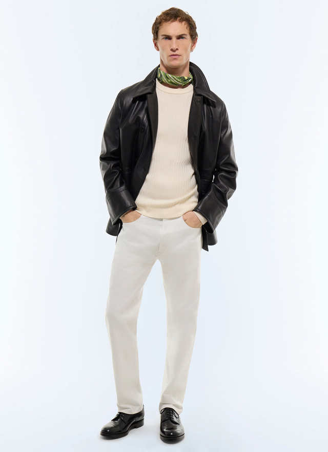 Pull marinière ecru homme Fursac - A2GCOT-GA11-A002