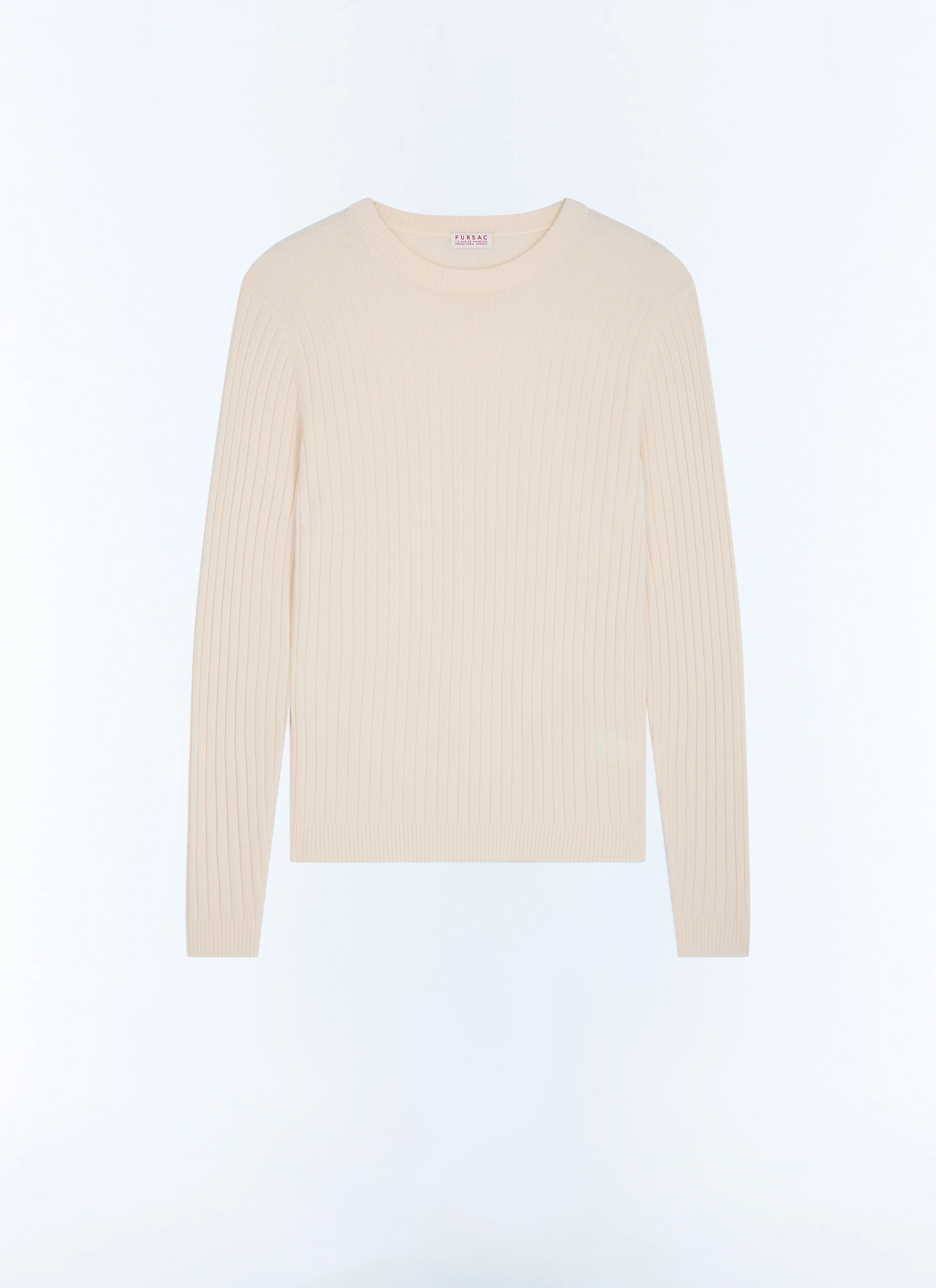 Pull marinière blanc homme laine certifiée Fursac - A2GCOT-GA11-A002