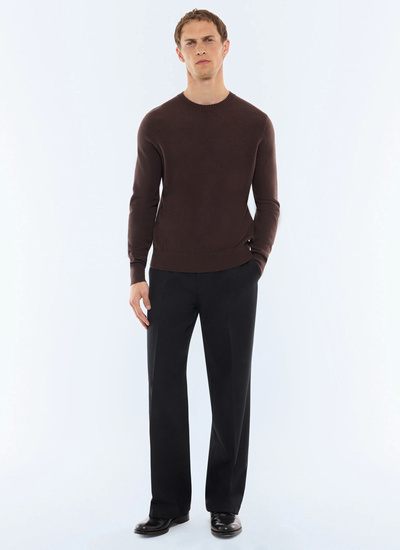 Pull chocolat homme Fursac - A2GOUR-CA27-G019