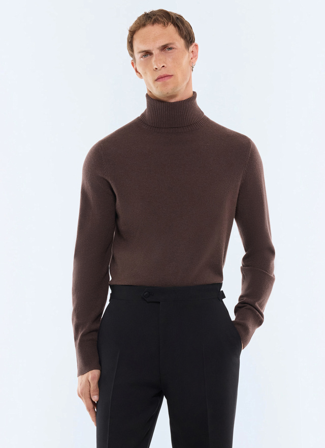Pull homme chocolat tissu principal: 90% laine, 10% cachemiredoublure: aucune Fursac - A2KROU-TA28-G019