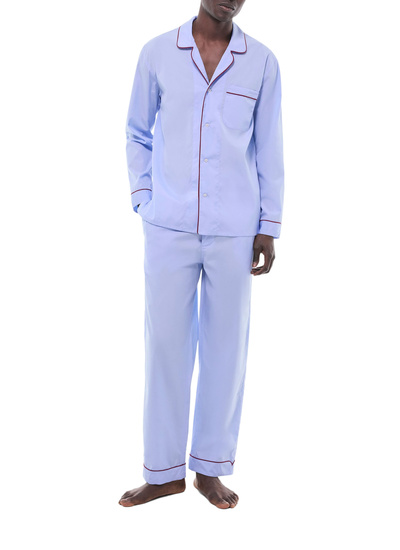 Pyjama homme bleu ciel popeline de coton Fursac - Y3GYJA-DP07-D039